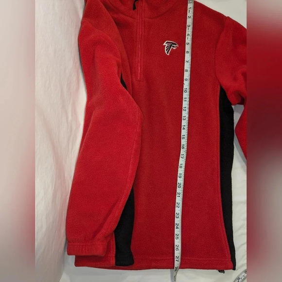 NFL Atlanta Falcons football pullover fleece, red/black, 1/4 zip , size M - Picture 9 of 10